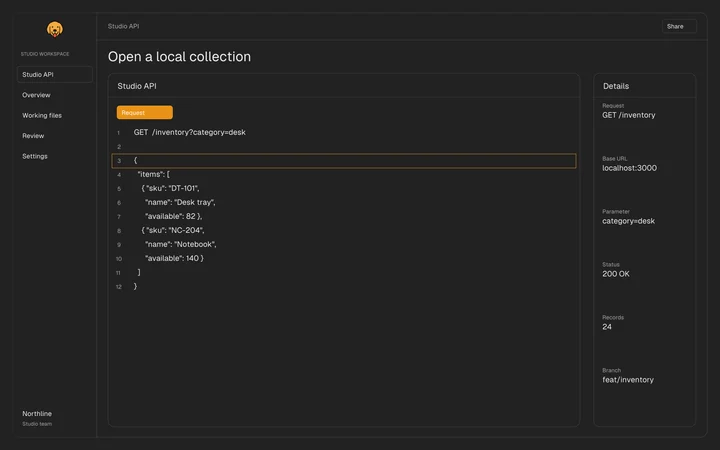 Bruno: Open a local collection