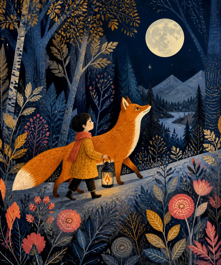 FOLK & FABLE: FOLK & FABLE illustration artwork showing composition, line work and colour.