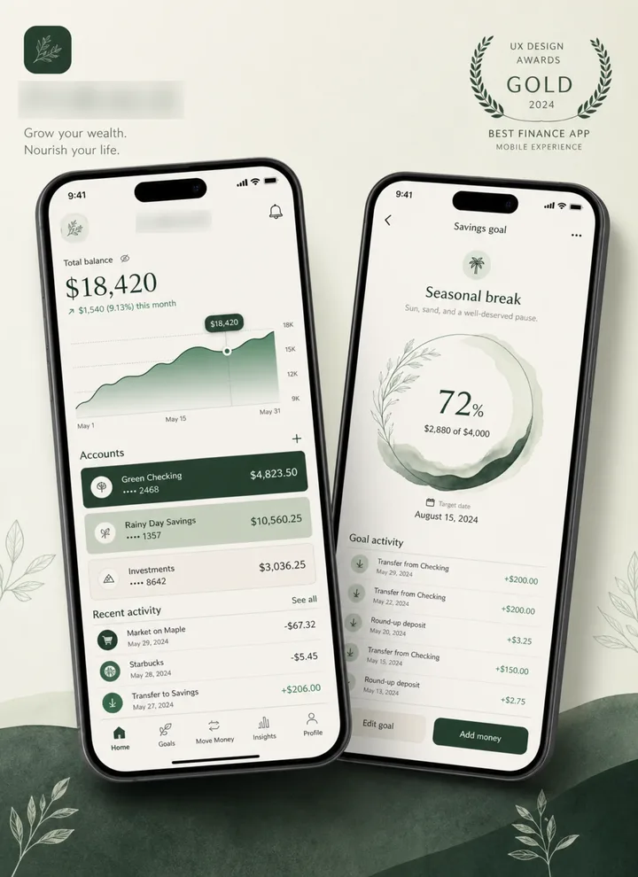 FORAGE: FORAGE mobile app screens showing key flows and interface components.
